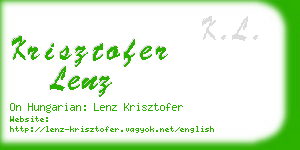 krisztofer lenz business card